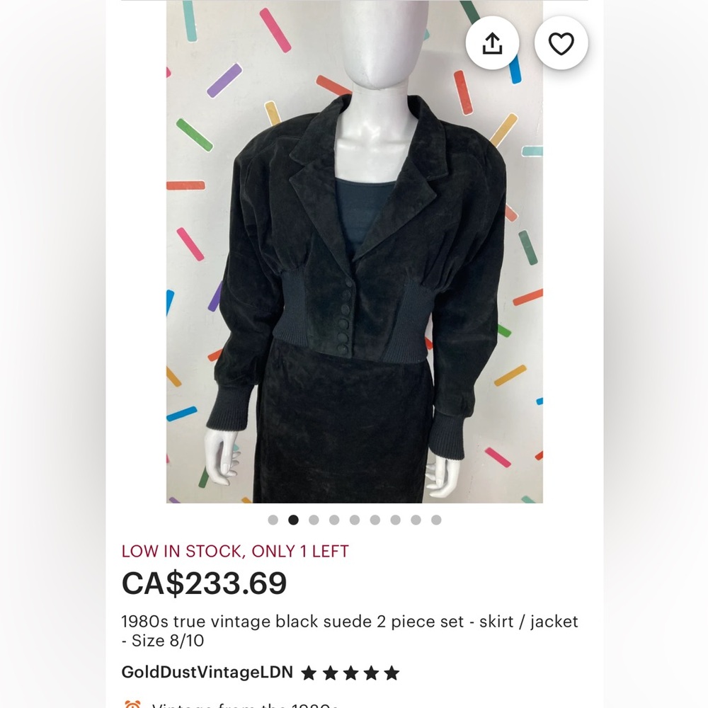 #112 Vintage suede suit - Picture 16 of 16